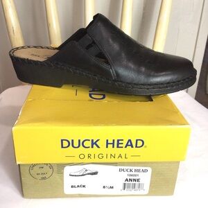 Duck Head Womens Anne Black Slip-on Comfort Clog Shoe Size 8.5